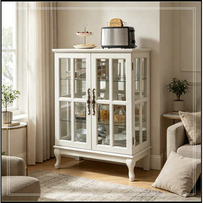 Arria avec portes vitrées doubles et 2 tablettes réglables