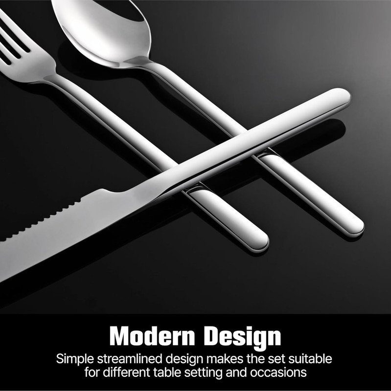 36-Piece Silverware Set with Steak Knives