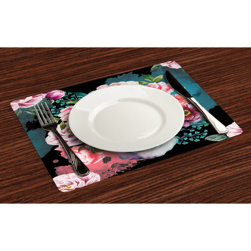 Polyester Floral Rectangle Placemat