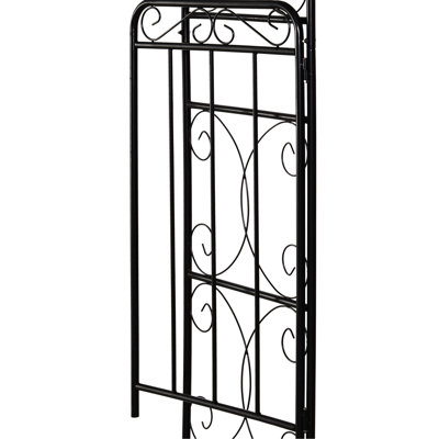 87.04" H Metal Garden Arch With Gate - For Gardens And Wedding Decoration, Black Ingredient Quality