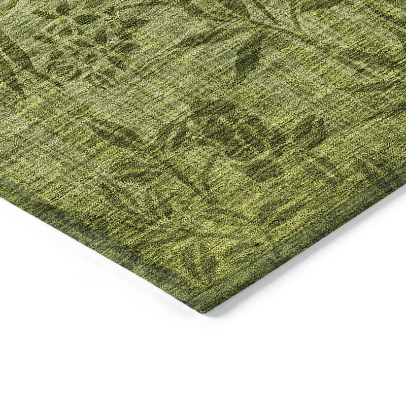 Azania Washable Floral Indoor / Outdoor Rug, Rectangle 9' x 12'