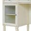 Bureau de coiffeuse polyvalent 2 en 1 avec miroir rabattable et armoires de rangement
