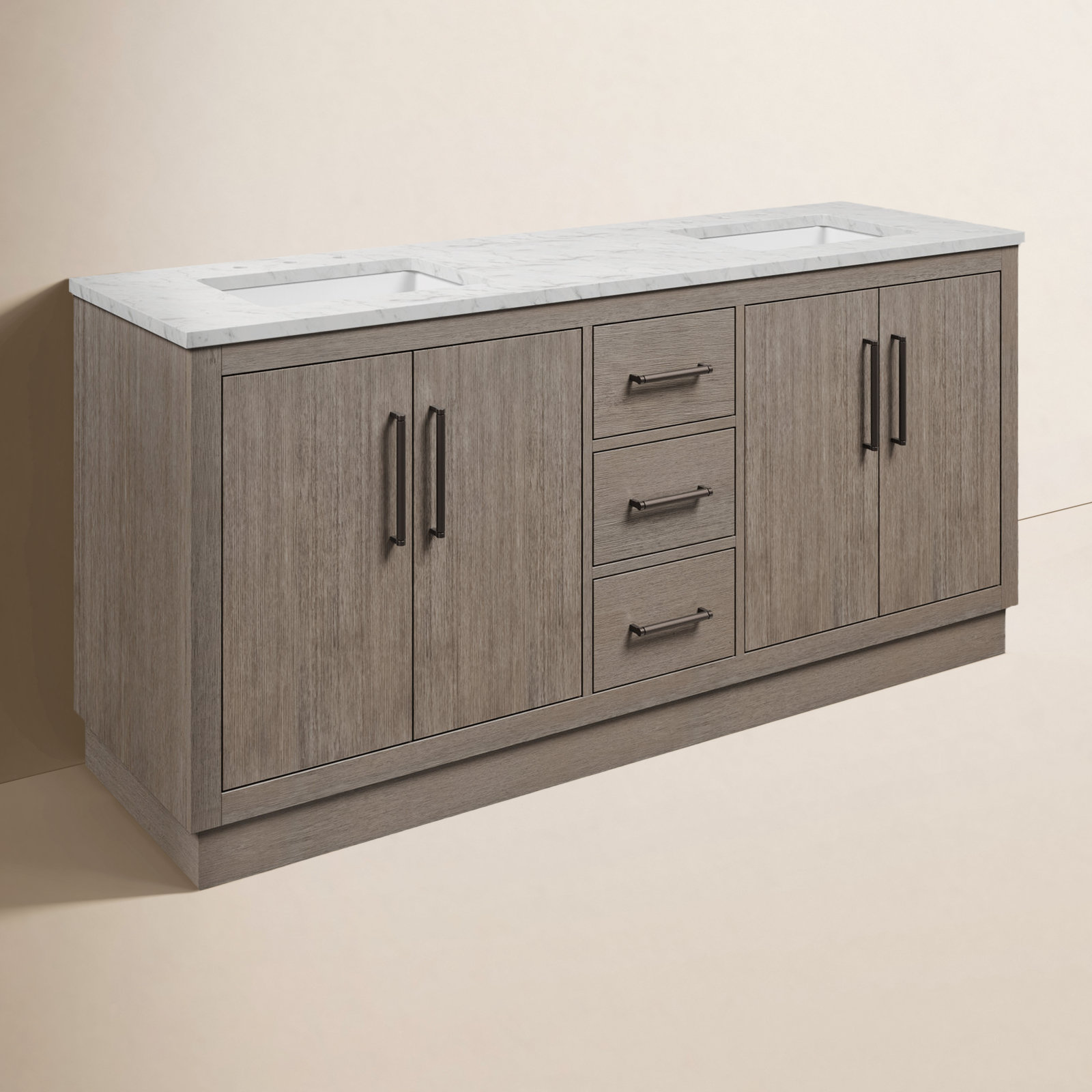 Kamila 72'' Double Bathroom Vanity, Oil rubbed bronze
