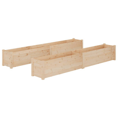 Boîte à fleurs en bois pour l'extérieur