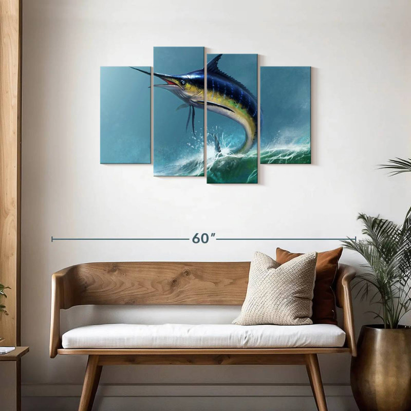 Brampt Leaping Marlin, 27" H x 43" W