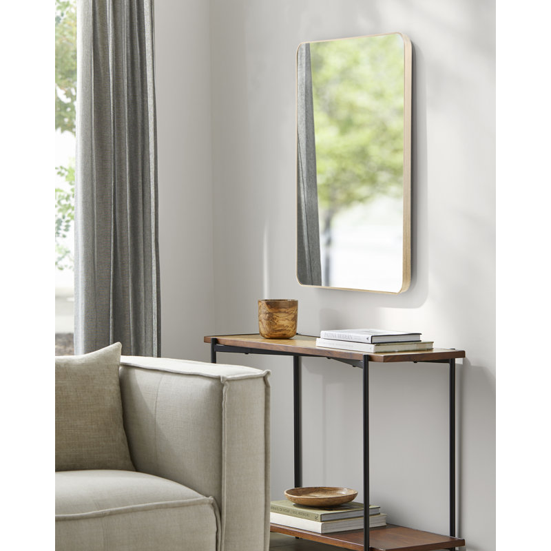 Destefano Essence Full Length Mirror, 35" x 24", Bleached Oak