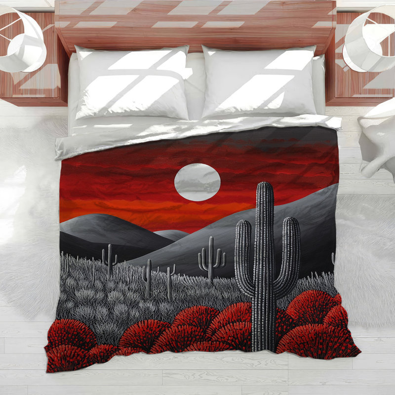 Housse de couette Desert Bedding Landscape Southwestern, Housse de couette pour lit simple