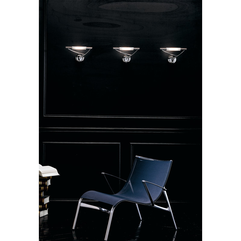 Wing 1-Light Armed Sconce, Chrome Plated, Right Extending