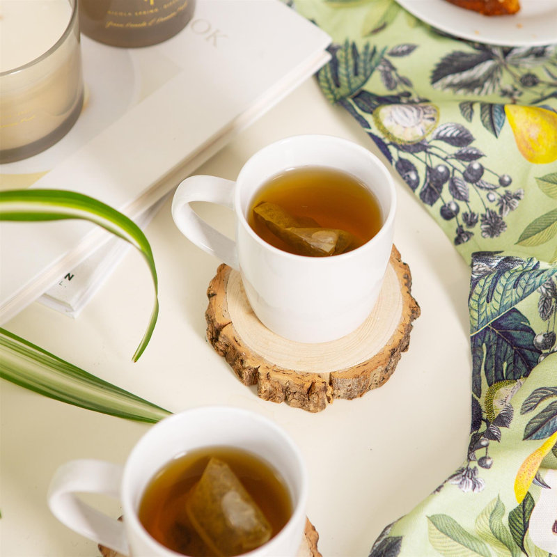 Argon Tableware - Coloured Coffee Mugs, White
