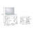 2 - Drawer Vanity Desk with Lighted Mirror and Stool in White and Chrome