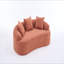 Causeuse courbée Coral: compact sans assemblage, petit canapé en chenille, éponge 30D, compact pour les appartements, L 65 po, 300 lb, 3 coussins