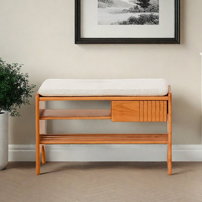 Banc de rangement pour chaussures 23,6 po