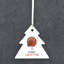 Robin Merry Christmas Tree Shaped Ceramic Ornament