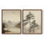 «Vintage Landscape», ensemble de 2 estampes numériques encadrées-553801680-553801687