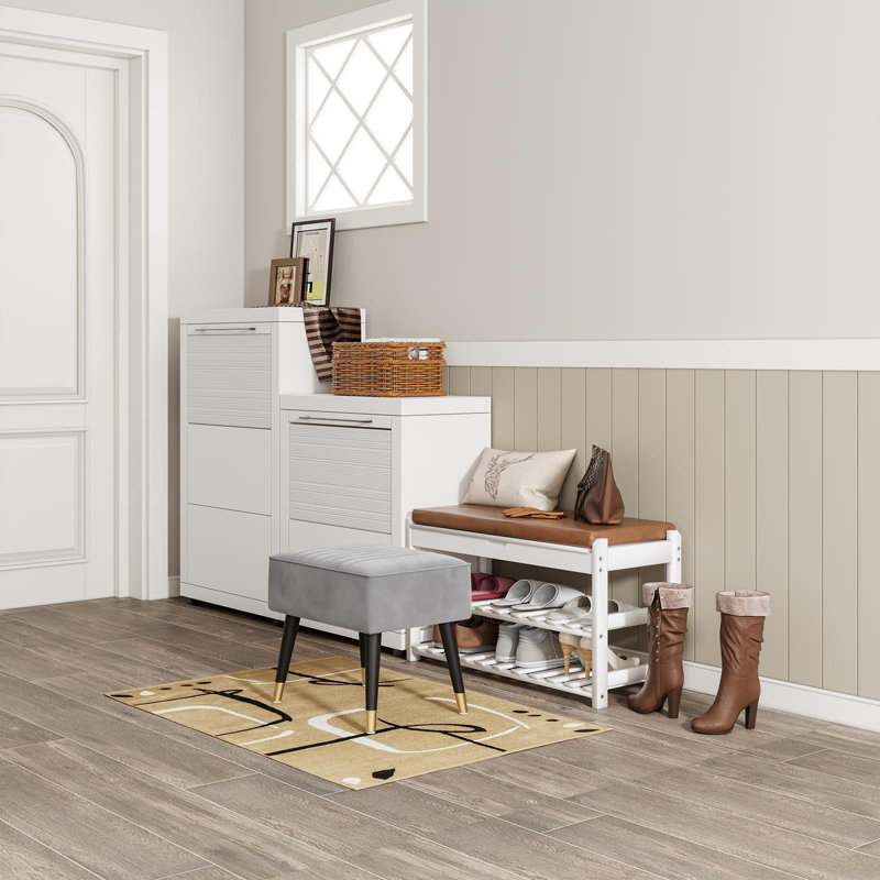 Manufactured Wood Accent Stool, Gray
