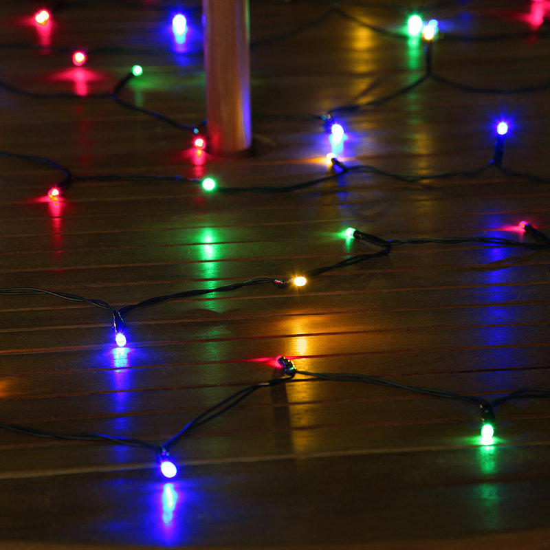 Ferndown 1000cm LED Solar Powered 100 - Bulb Fairy String Light, Red/Blue