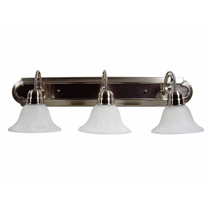 Éclairage pour meuble-lavabo 3 lumières Quast, Nickel satiné