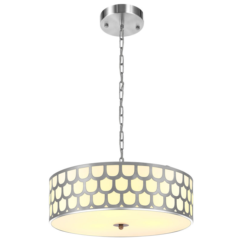 Luminaire suspendu tambour 3 lumières Davalyn