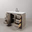 Ensemble de meuble-lavabo de comptoir en marbre blanc Carrara de 48 po Hugo avec chêne gris Hugo-1282760568