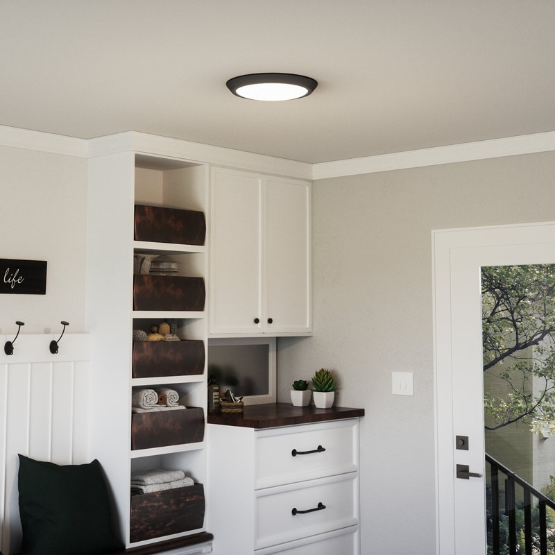 Airianna Acrylic LED Flush Mount, 2" H x 16" W x 16" D