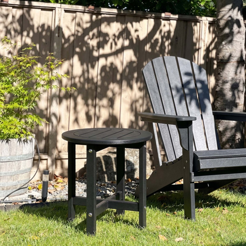 Table d'appoint compacte en PEHD toutes saisons pour patio