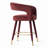 24" Velvet Counter Height Bar Stool With Gold Footrest-2133276422