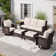 Nadilee Premium All-Weather Wicker 5 - Person Patio Conversation Sets with Cushions
