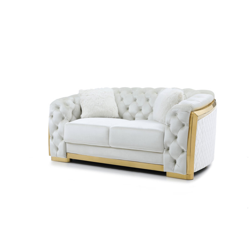 Frankel 71'' Velvet Loveseat, 33" H x 71" W x 35" D