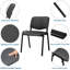 5 chaises de salle d'attente, chaises de salle de conférence empilables-100670023-100670022