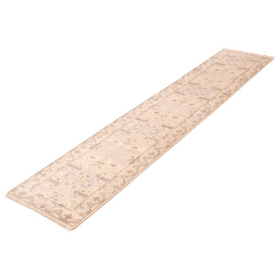 One-of-a-Kind Runner 2'7" X 13'6" New Age Runner Wool Area Rug in Ivory