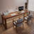 Light-walnut Rectangular Solid Wood Desk-110909419