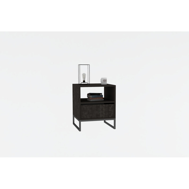 51 cm W Bedside Table, Grey