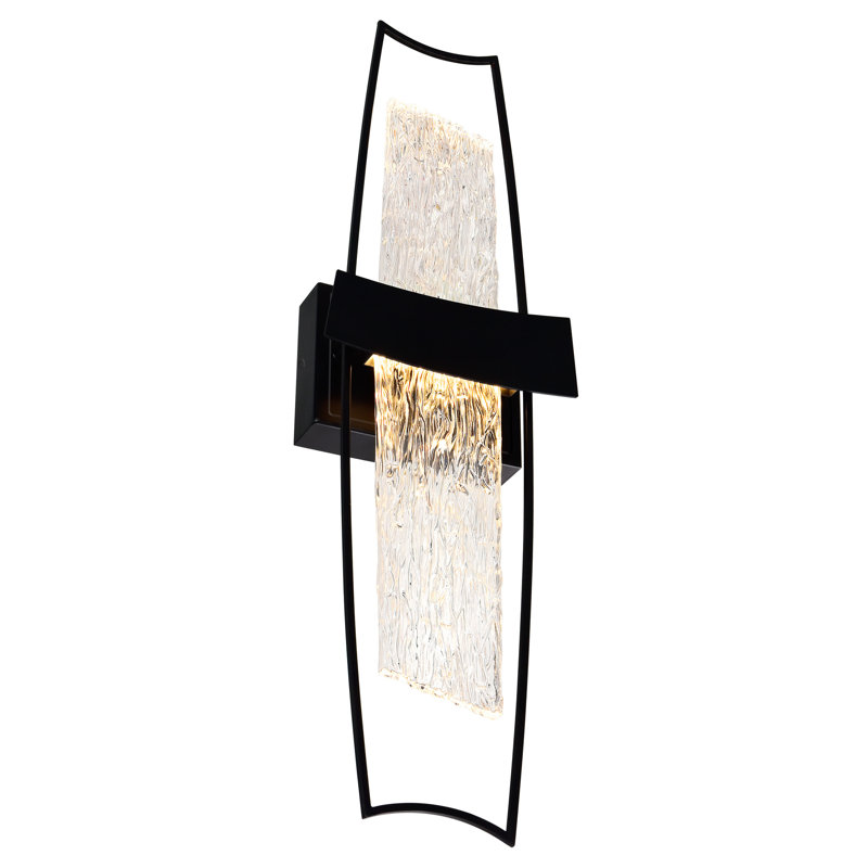 Modern LED Wall Light - Black & Satin Gold Dimmable Sconce, Integrated Fixture for Bedroom, Hallway, Living Room Indoor Lighting