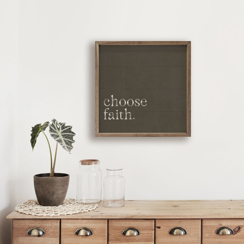 Choose Faith Brown, 8" H x 8" W
