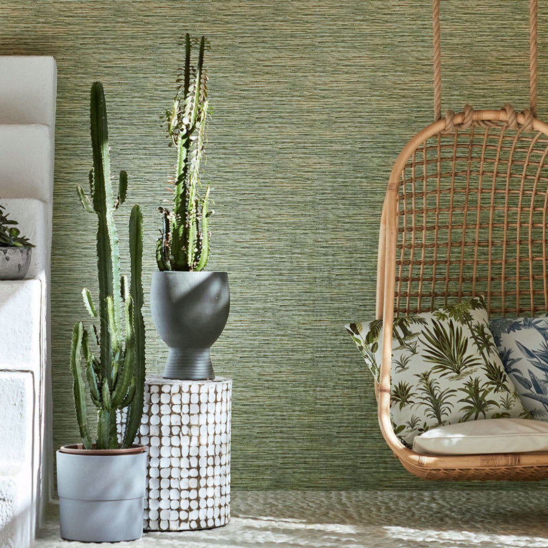Malindi 100% Polyester Fabric, Palm