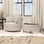 Fauteuil d'appoint pivotant avec repose-pieds de rangement-1025068745