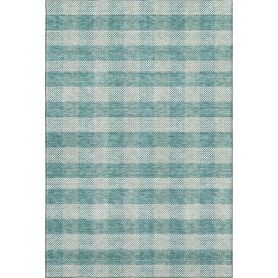 Premium Machine Washable Prisco Teal Rug