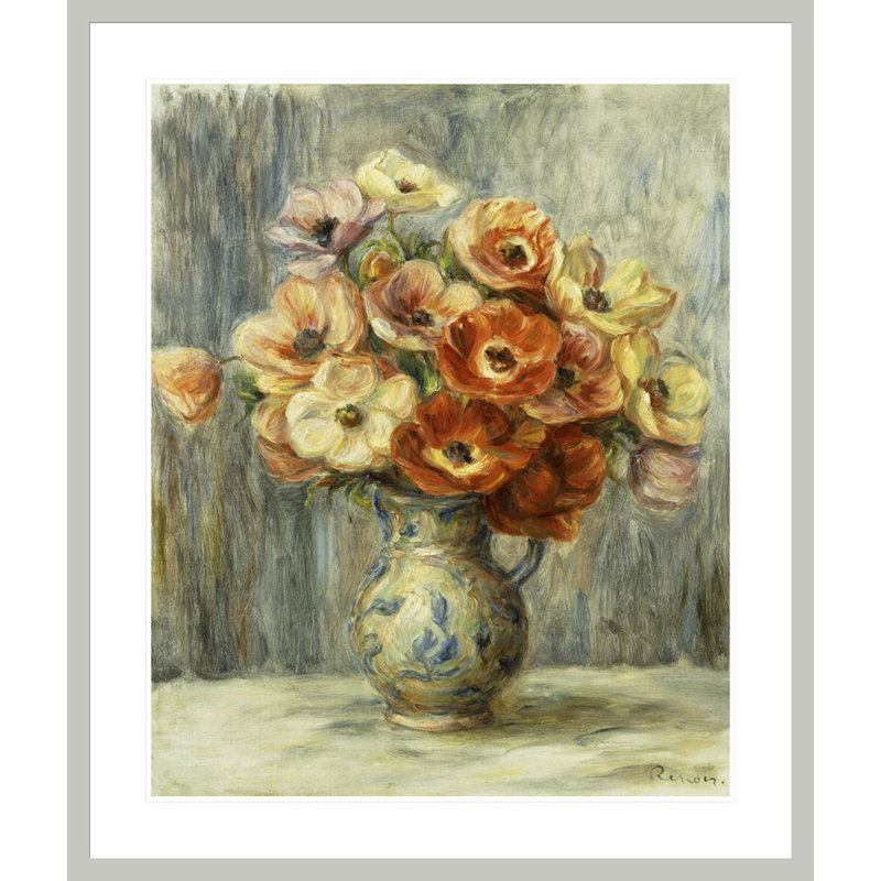 «Vase d'Anemones» par Pierre-Auguste Renoir, impression giclée sur cadre, 39,52 po H x 33,5 po L