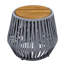 Table d'appoint d'extérieur avec corde et bois d'acacia - finition teck, capacité de 100 lb, résistant aux intempéries, conception en corde grise-410827552-410827557