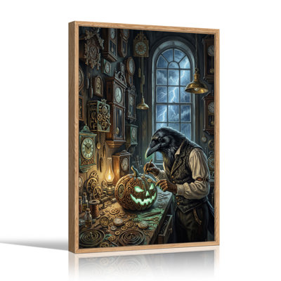Art mural sur toile Steampunk Raven