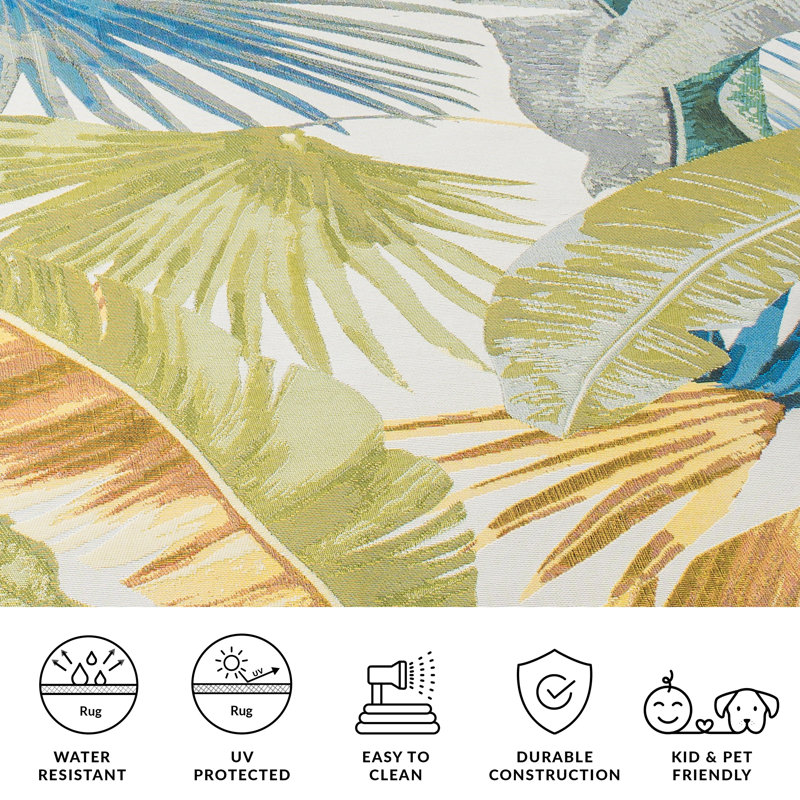 Ismene 500 Performance Floral Indoor/Outdoor Area Rug, Rectangle 8' x 10'5"