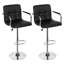 Set Of 2, Breakfast Bar Stool With Armrest And Back Swivel Gas Lift Leather Kitchen Bar Stool-613657984