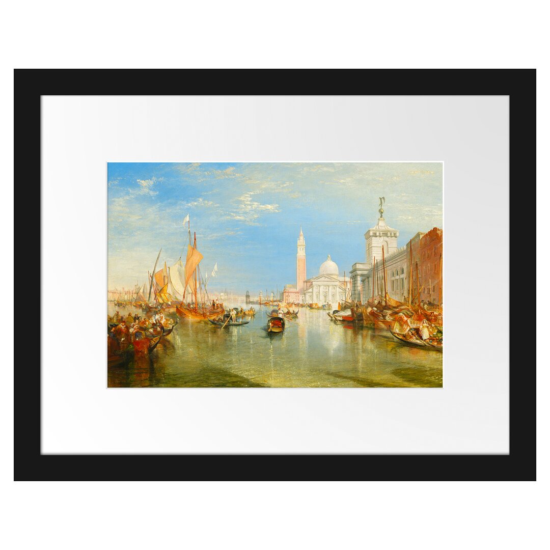 Gerahmtes Poster Venedig das Dogana und San Giorgio Mag von William Turner