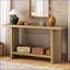Table basse vintage en placage de bois de frêne avec pied en T, peu encombrante pour les petits espaces Assemblage facile