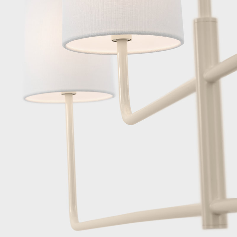 Go Lightly 4 - Light Chandelier, China White, White