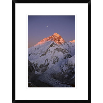 " Moon Over Summit Of Mount Everest And Khumbu Glacier "