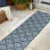 Amora Traditional Mediterranean Tile Design Navy/Cream Indoor/Outdoor Rug