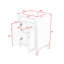 Meuble-lavabo moderne avec lavabo en céramique, tablette réglable et 2 portes à fermeture douce-779131366
