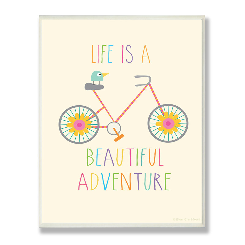 Art textuel sur plaque Gupton Life is a Beautiful Adventure