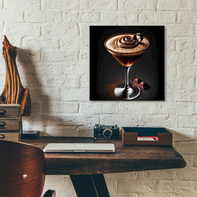  'Chocolate Martini - Rich And Creamy' by Rey Klimt Acrylic Glass Wall Art, 12" x 12"